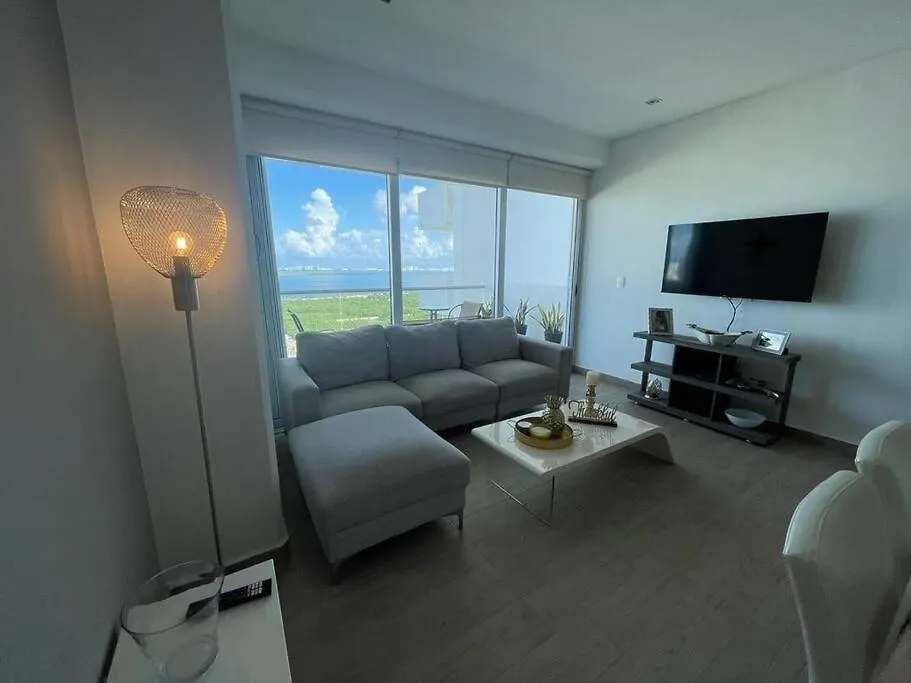 Departamento Con Hermosa Vista En Cancun!-1