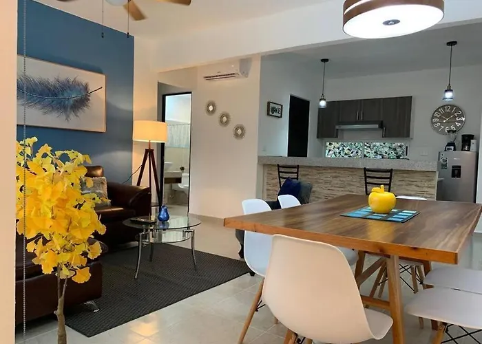 Hermoso apartamento piscina, céntrico, área libre. Cancún che accetta animali