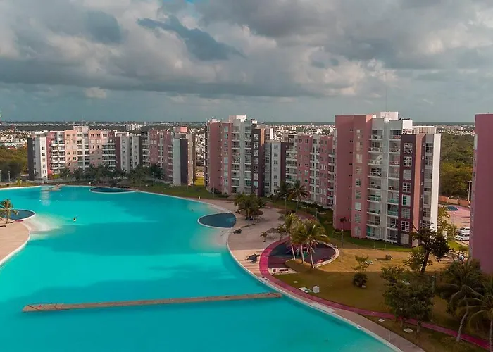 Departamento Moderno Con Vista A La Laguna En Dream Lagoons Cancún