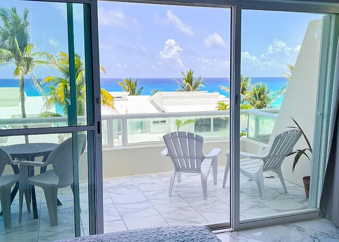 Brisas Shores Terrace Ocean View Beachfront Apartments 1 Bedroom Hotel Zone Cancún que aceita animais de estimação